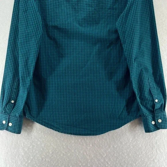 Penguin MunsingWear Shirt Mens Sz S Heritage Slim Fit Gingham Button Front Blue - Picture 6 of 10